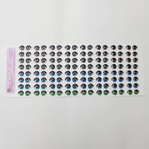 Adhesive Resin Eyes for Clays Multicolor STY R107 P (SM) 64Pairs