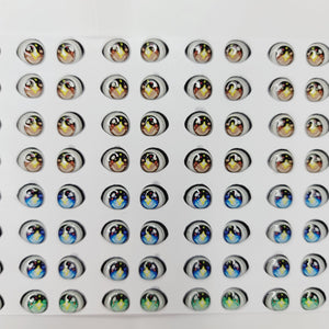 Adhesive Resin Eyes for Clays Multicolor STY R111 P (SM) 64Pairs