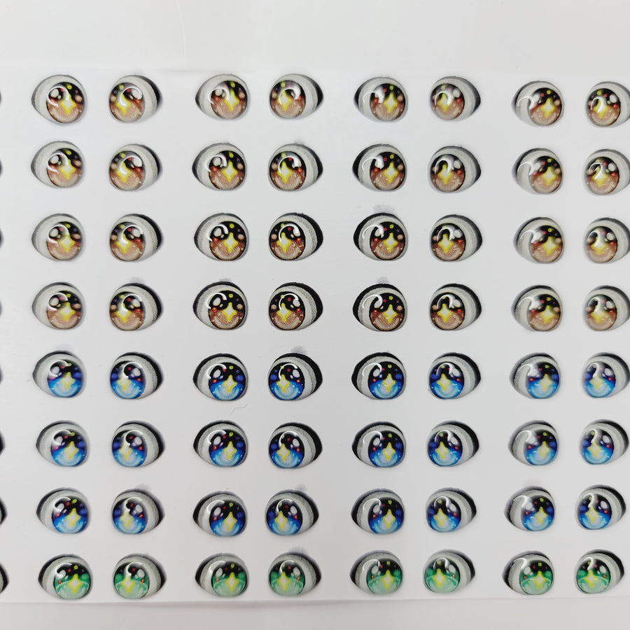 Adhesive Resin Eyes for Clays Multicolor STY R111 P (SM) 64Pairs