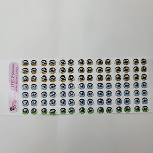 Adhesive Resin Eyes for Clays Multicolor STY R114 P (SM) 49 Pairs