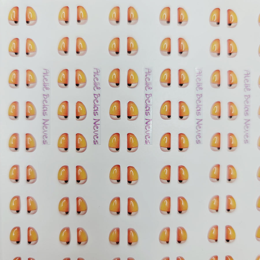 Adhesive Resin Eyes for Clays - Garfield (MINI) 0.5cm 104Pairs