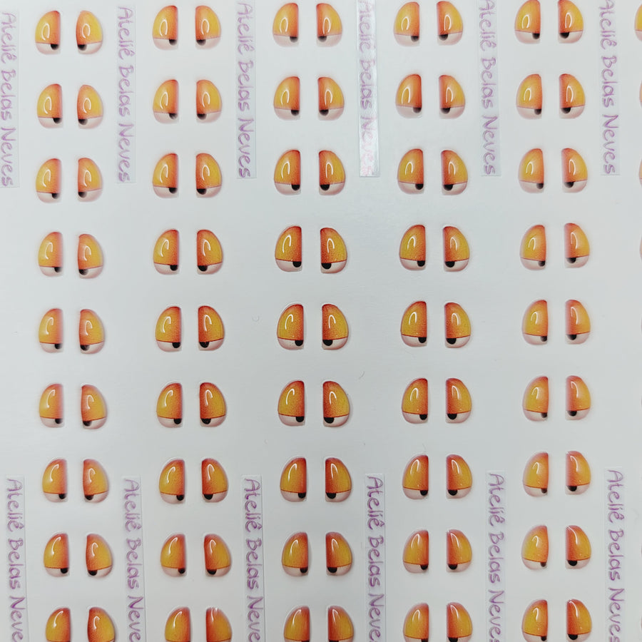 Adhesive Resin Eyes for Clays - Garfield (MINI) 0.5cm 104Pairs