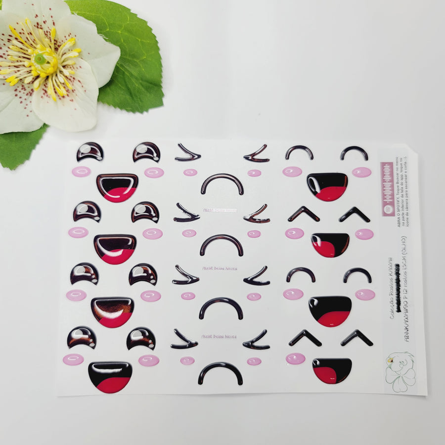 Adhesive Resin Eyes for Clays - Kawai P (SM) 1,5 cm  12Pairs