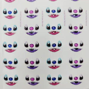 Adhesive Resin Eyes for Clays - Stitch MINI 0,7 cm 40 Pairs