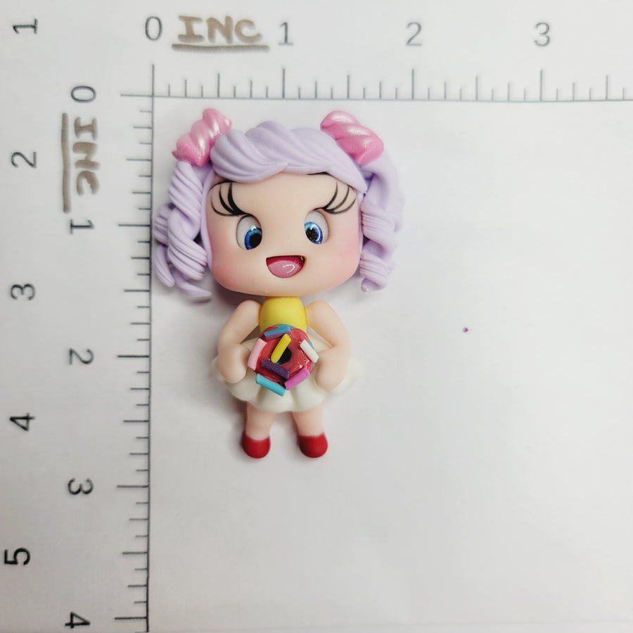 Hazzle #614 Clay Doll for Bow-Center, Jewelry Charms, Accessories, and More