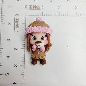 Cocoa 2 #620 Clay Doll for Bow-Center, Jewelry Charms, Accessories, and More