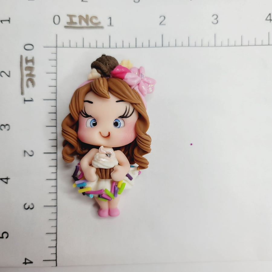 Lorelei #629 Clay Doll for Bow-Center, Jewelry Charms, Accessories, and More