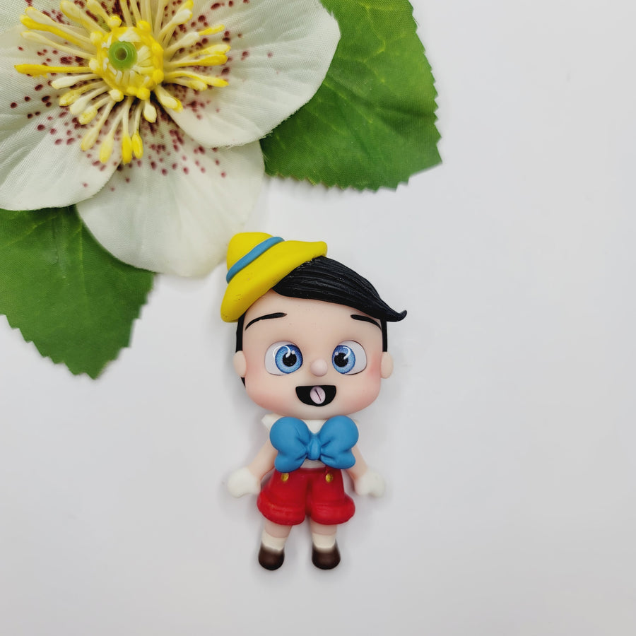 Pinocchio #631 Clay Doll for Bow-Center, Jewelry Charms, Accessories, and More