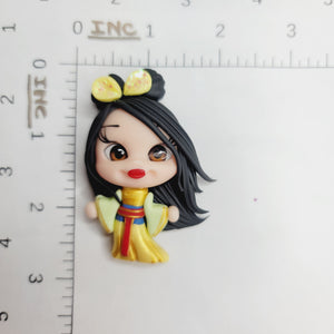 Mulan 2 #633 Clay Doll for Bow-Center, Jewelry Charms, Accessories, and More