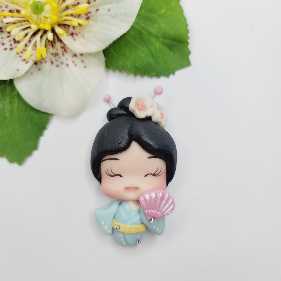 Mitsuko #634 Clay Doll for Bow-Center, Jewelry Charms, Accessories, and More