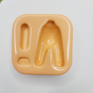 MD #92 Cute Love Cake top Body Silicone Mold