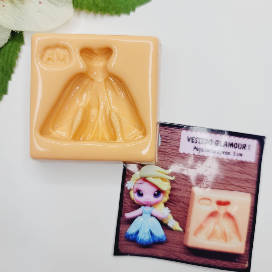 MD #82 Glamour Dress 1 Silicone Mold