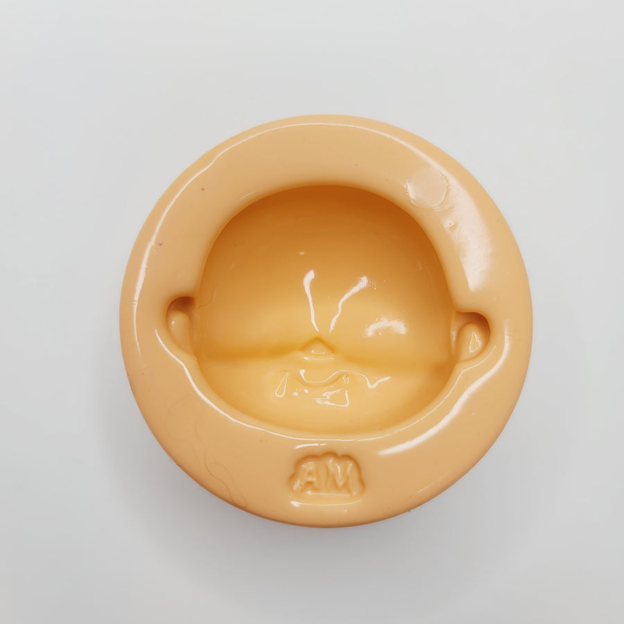 MD #84 Cute Love Cake top head with mouth Silicone Mold