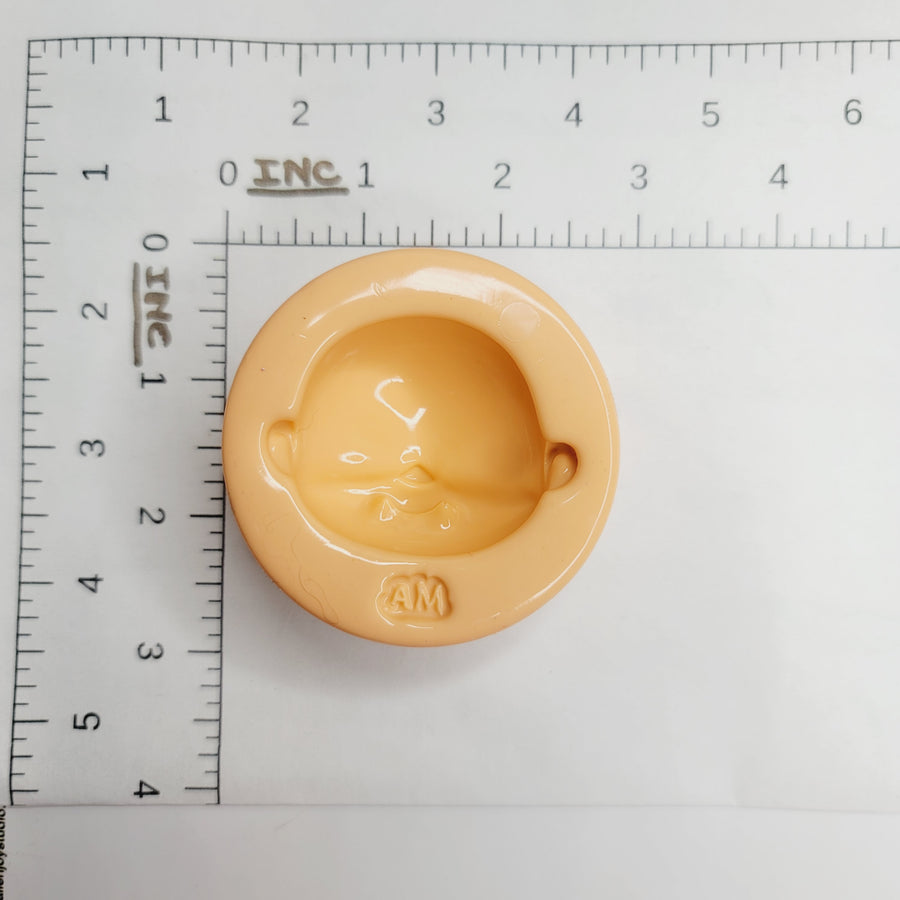 MD #84 Cute Love Cake top head with mouth Silicone Mold