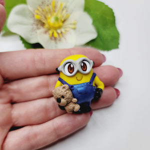 Minion 2 #638 Clay Doll for Bow-Center, Jewelry Charms, Accessories, and More