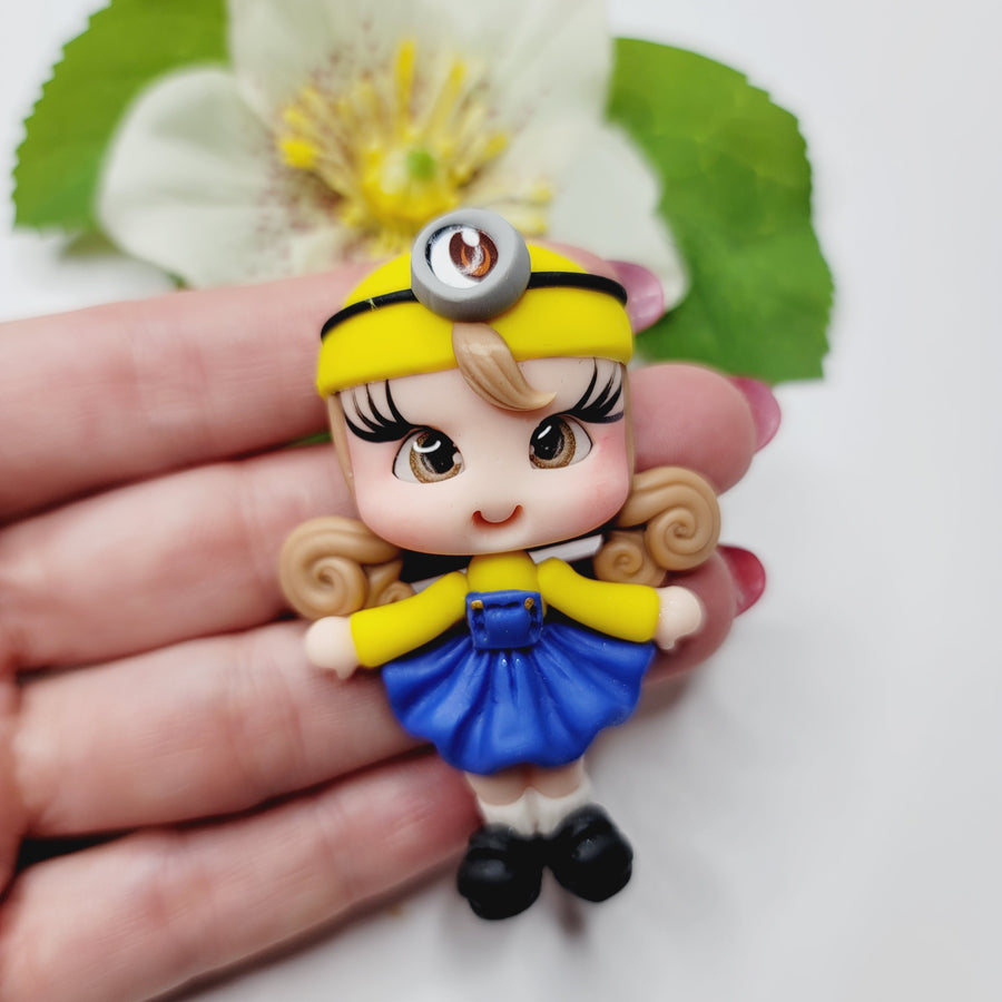 Miniona 2 #653 Clay Doll for Bow-Center, Jewelry Charms, Accessories, and More