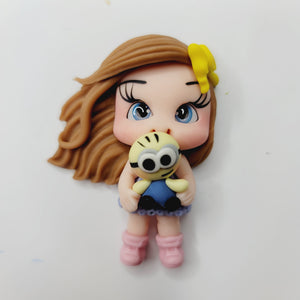 Miniona 3 #661 Clay Doll for Bow-Center, Jewelry Charms, Accessories, and More