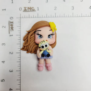 Miniona 3 #661 Clay Doll for Bow-Center, Jewelry Charms, Accessories, and More