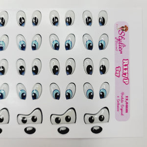 Adhesive Resin Eyes & Mouth for Clays Multicolor R127 P (SM) Toy 20 UNITS
