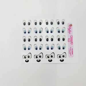Adhesive Resin Eyes & Mouth for Clays Multicolor R127 P (SM) Toy 20 UNITS