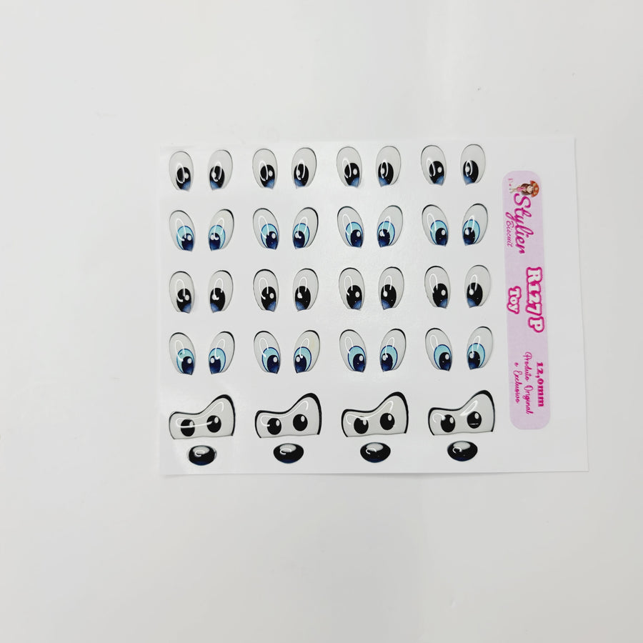 Adhesive Resin Eyes & Mouth for Clays Multicolor R127 P (SM) Toy 20 UNITS