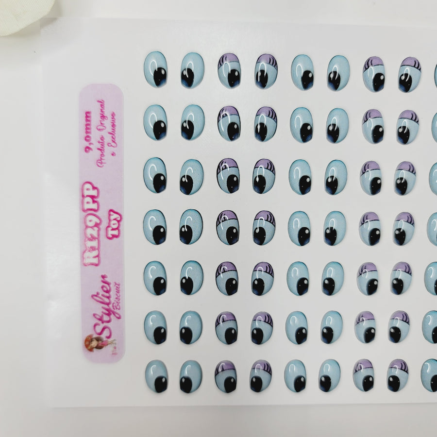 Adhesive Resin Eyes for Clays Multicolor R129 PP (X-SM) Toy 35 Pairs