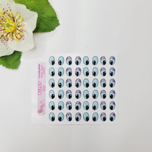 Adhesive Resin Eyes for Clays Multicolor R129 P (SM) Toy 24 Pairs