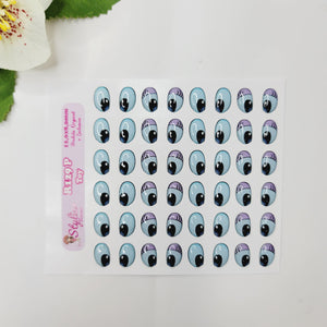 Adhesive Resin Eyes for Clays Multicolor R129 P (SM) Toy 24 Pairs