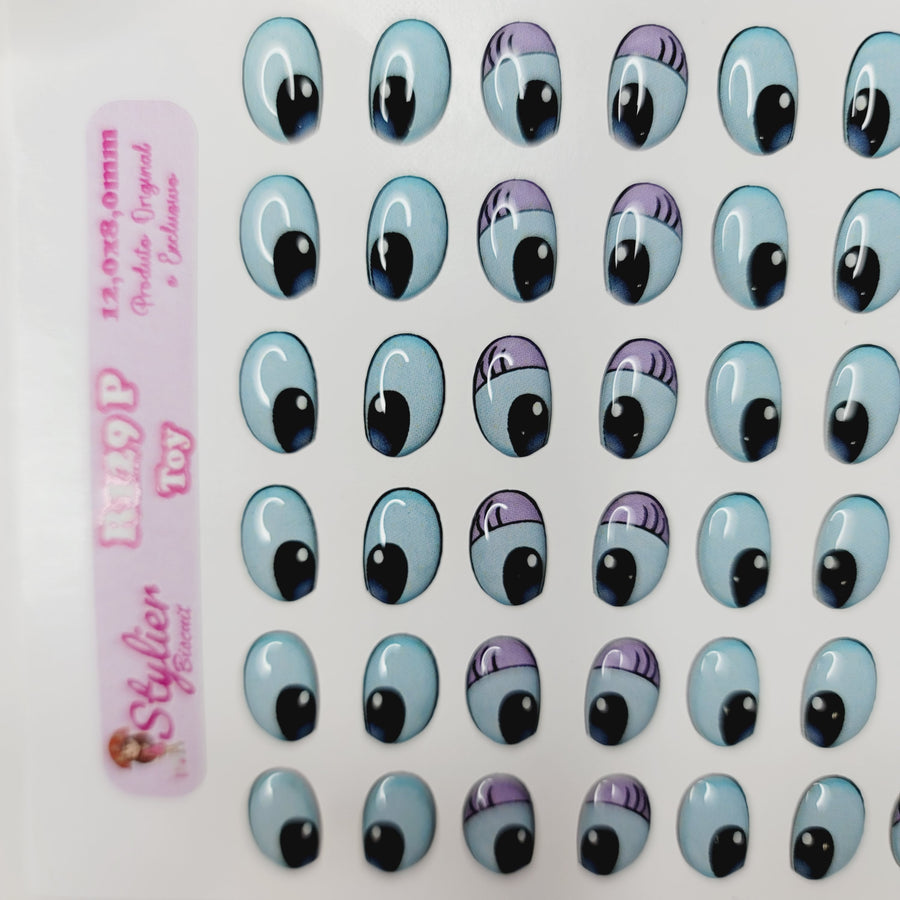 Adhesive Resin Eyes for Clays Multicolor R129 P (SM) Toy 24 Pairs