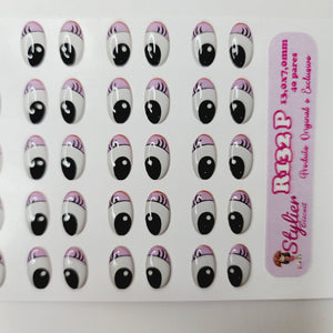Adhesive Resin Eyes for Clays Multicolor R132 P (SM) 40 Pairs