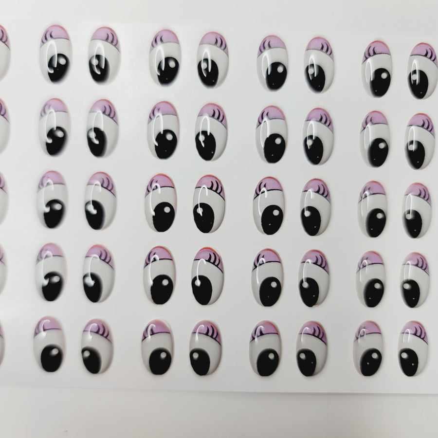Adhesive Resin Eyes for Clays Multicolor R132 P (SM) 40 Pairs