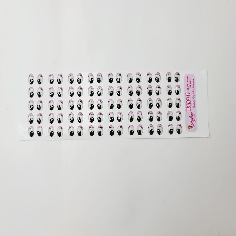 Adhesive Resin Eyes for Clays Multicolor R132 P (SM) 40 Pairs