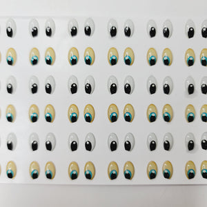 Adhesive Resin Eyes for Clays Multicolor R130 PP (X-SM) 60 Pairs