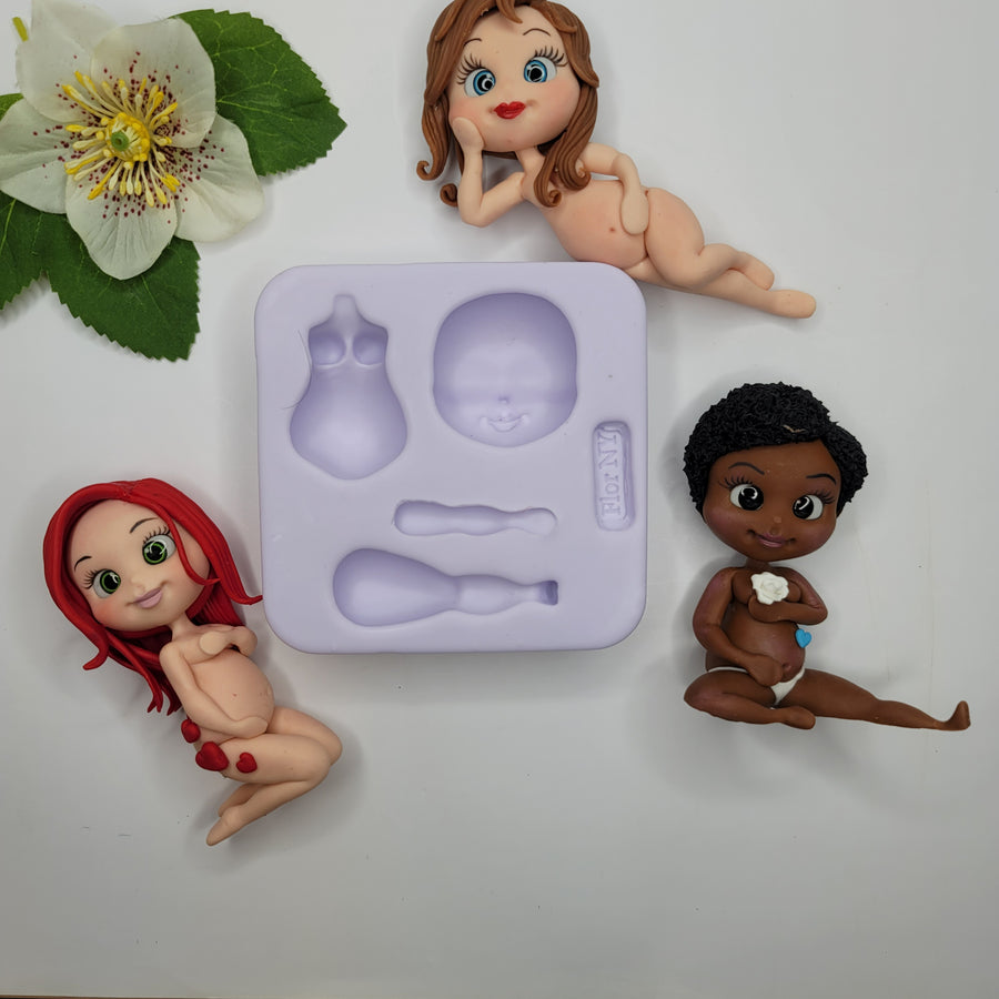 Pregnant Beauty Cake Top Mold FNY #20