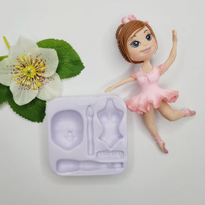 Powerful Woman Cake Top  Silicone Mold FNY #25