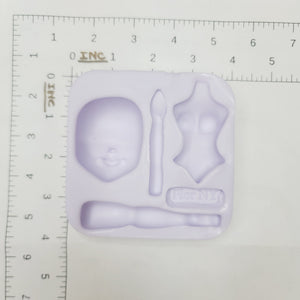 Powerful Woman Cake Top  Silicone Mold FNY #25