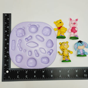 The Pooh & Team Silicone Mold FNY #04