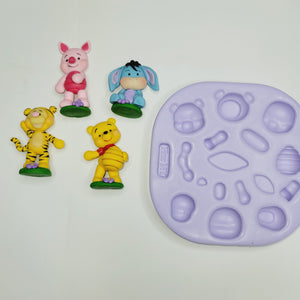 The Pooh & Team Silicone Mold FNY #04