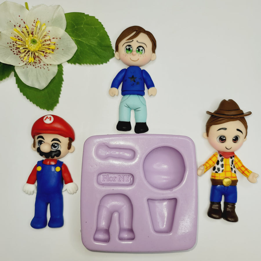 Kids Universal 3D Cake top Silicone Mold FNY #15