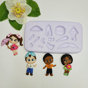 Flor NY Adorable Mascots Silicone Mold FNY #01