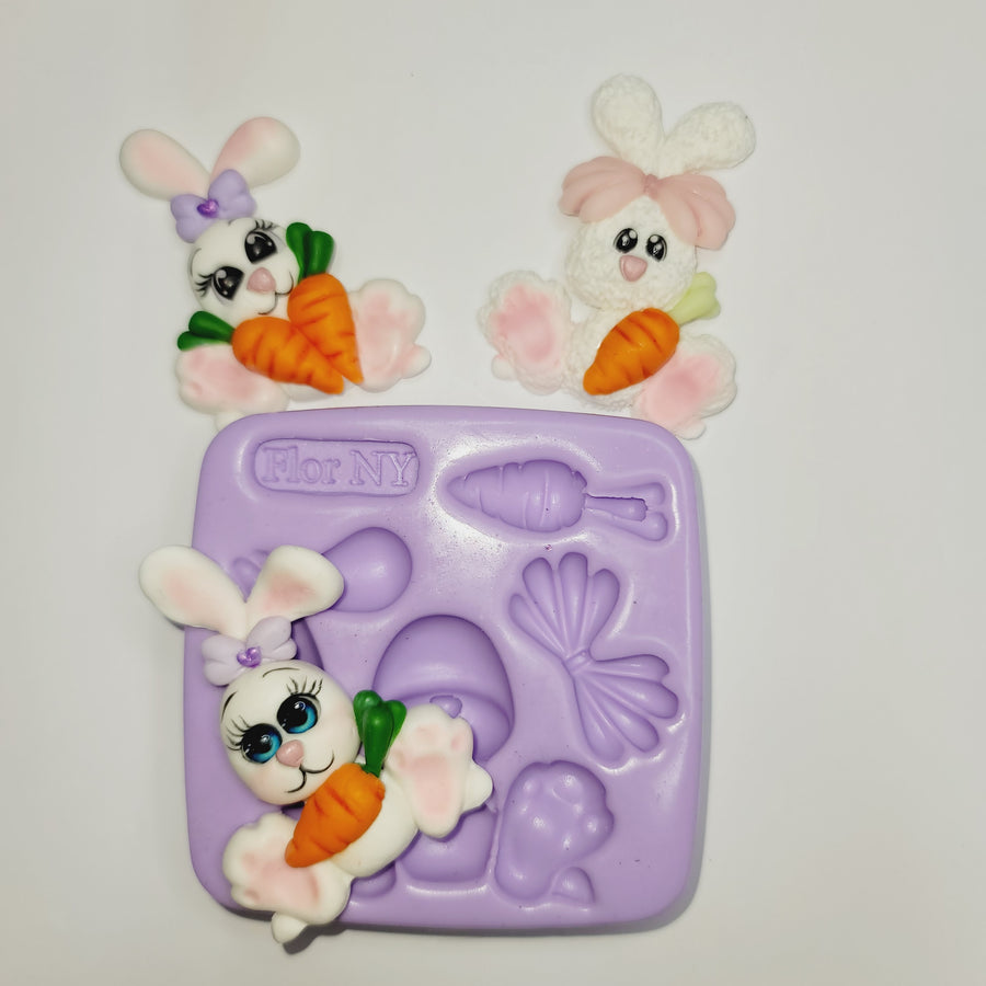 Adorable Bunny  silicone mold FNY #13