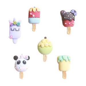 IceCream Flatback Resin Cabochons - Y1/Y6 - Set of 6