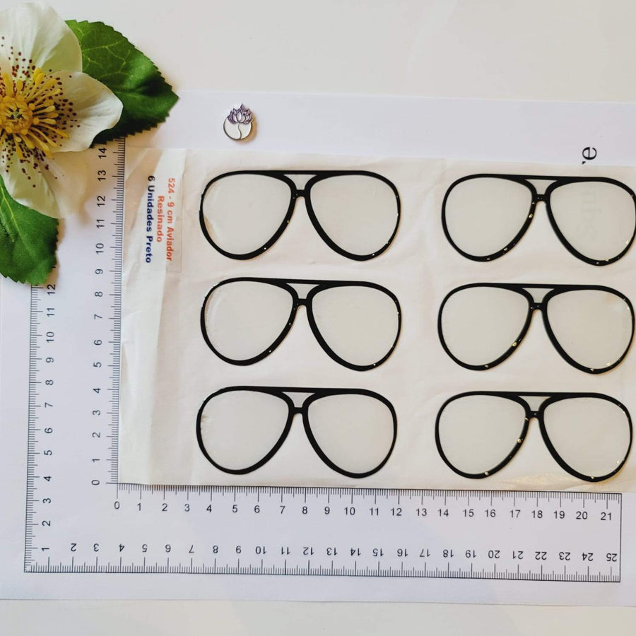 Adhesive Resin Eye Glasses for Clays MNC 524 AVIATOR 9cm 6Units