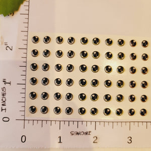 Adhesive Resin Eyes for Clays Multicolor V.A. 009 (X-SM) 48 Pairs(PP)