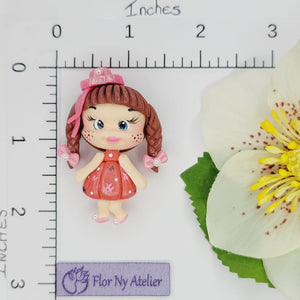 Rose #494 Clay Doll for Bow-Center, Jewelry Charms, Accessories, and More