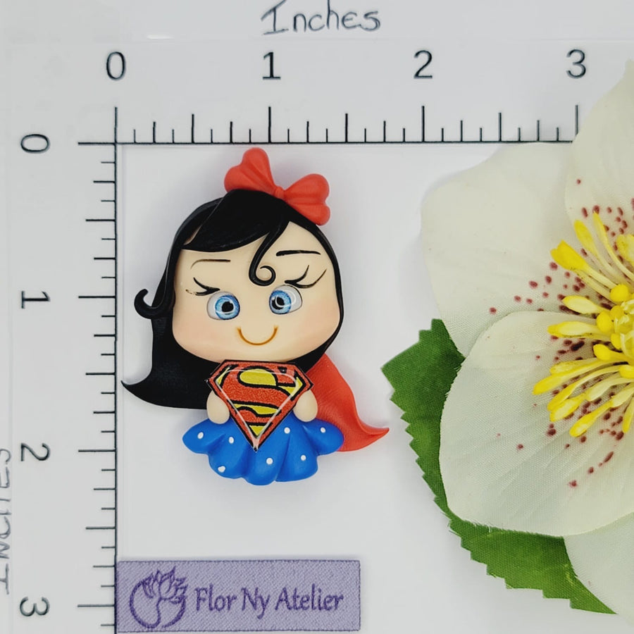 Super Girl #542 Clay Doll for Bow-Center, Jewelry Charms, Accessories, and More