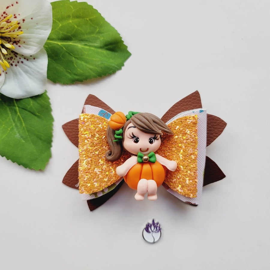 Pumpkin Lila Hair-Bow