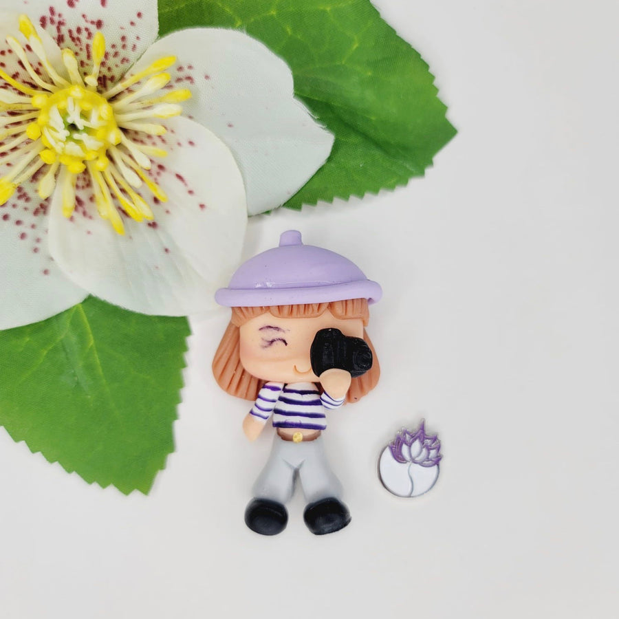 569 Vera The Photographer Clay Doll for Bow-Center, Jewelry Charms, Accessories, and More
