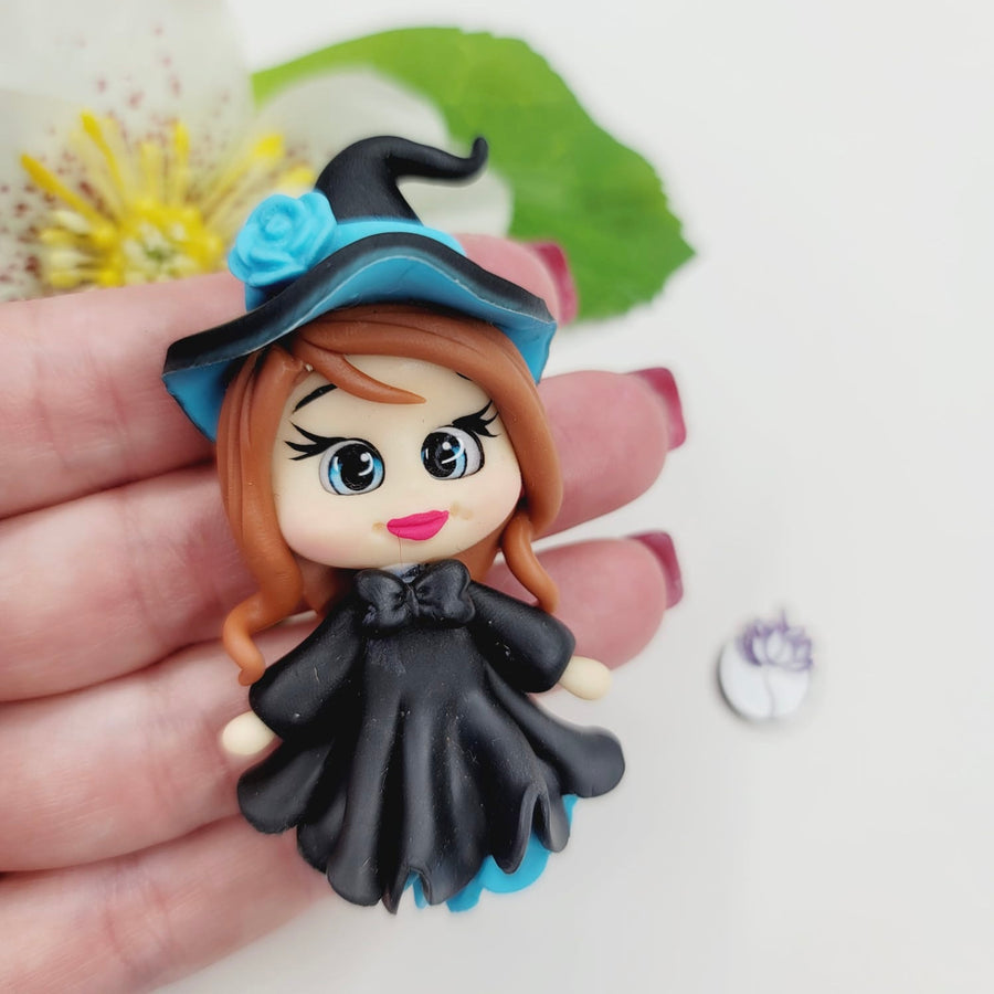 578 Witch Alora Clay Doll for Bow-Center, Jewelry Charms, Accessories, and More