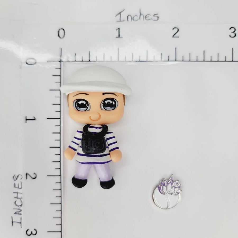 319 Liam The Photographer Clay Doll for Bow-Center, Jewelry Charms, Accessories, and More